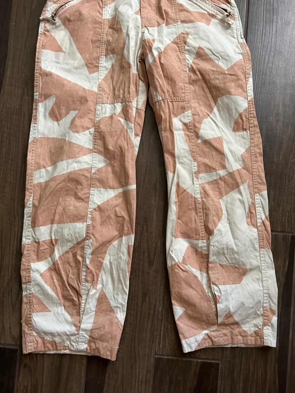 Anthropologie Utility Barrel Cotton Pants in Tan Sz 4